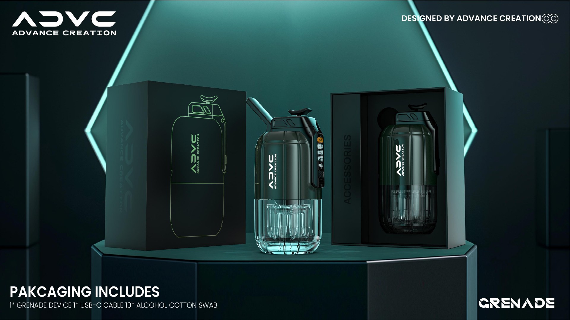 Grenade packaging view
