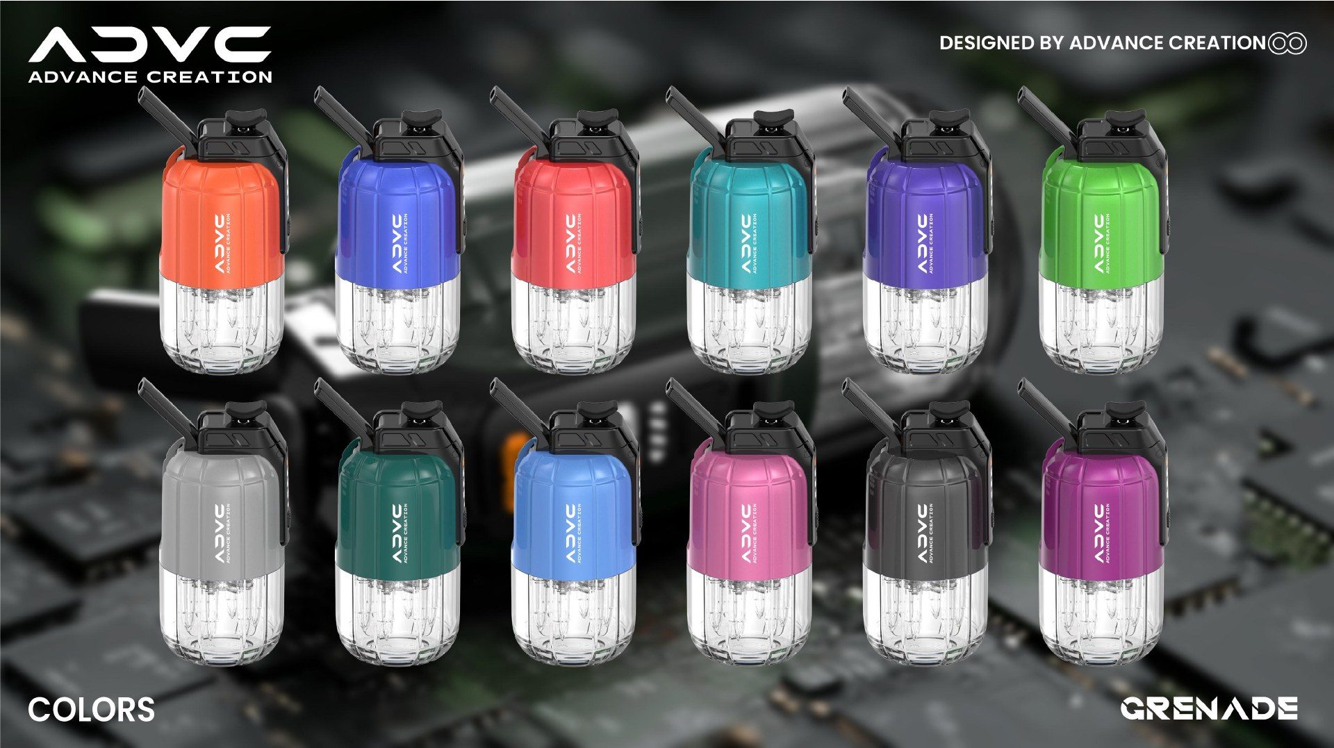 Grenade product finish direction