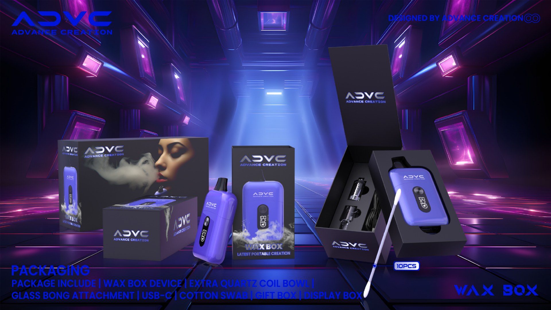 Wax Box packaging view